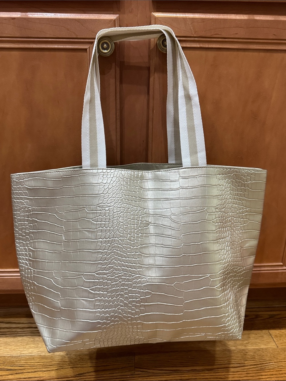 Saks Large Gold Tote Bag